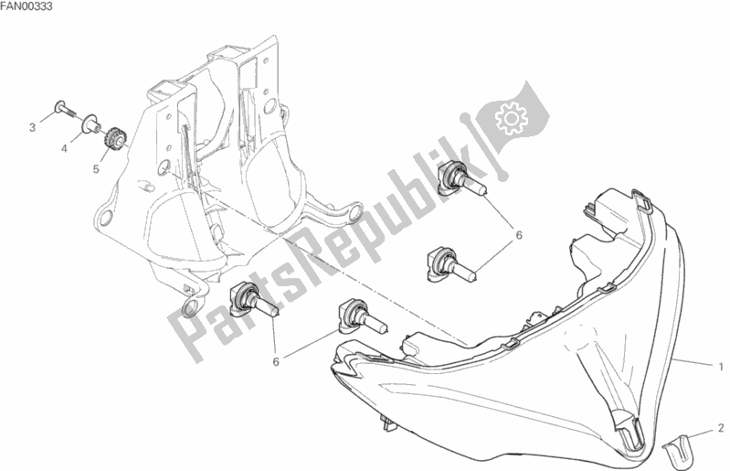 Todas las partes para Faro de Ducati Multistrada 1260 ABS Thailand 2019